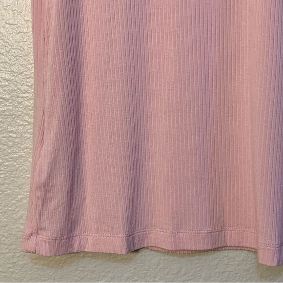 BCB GENERATION Sleeveless Mock Neck Top Women’s Medium Pink Ribbed Slinky. - Picture 4 of 10
